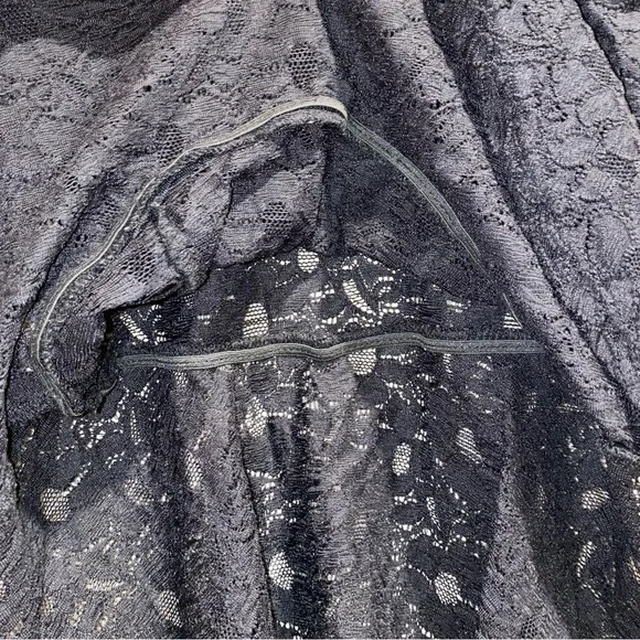 Sheer Black Lace Peplum Top - Picture 7 of 10